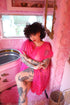 Short Frou Frou Sheer Dressing Robe